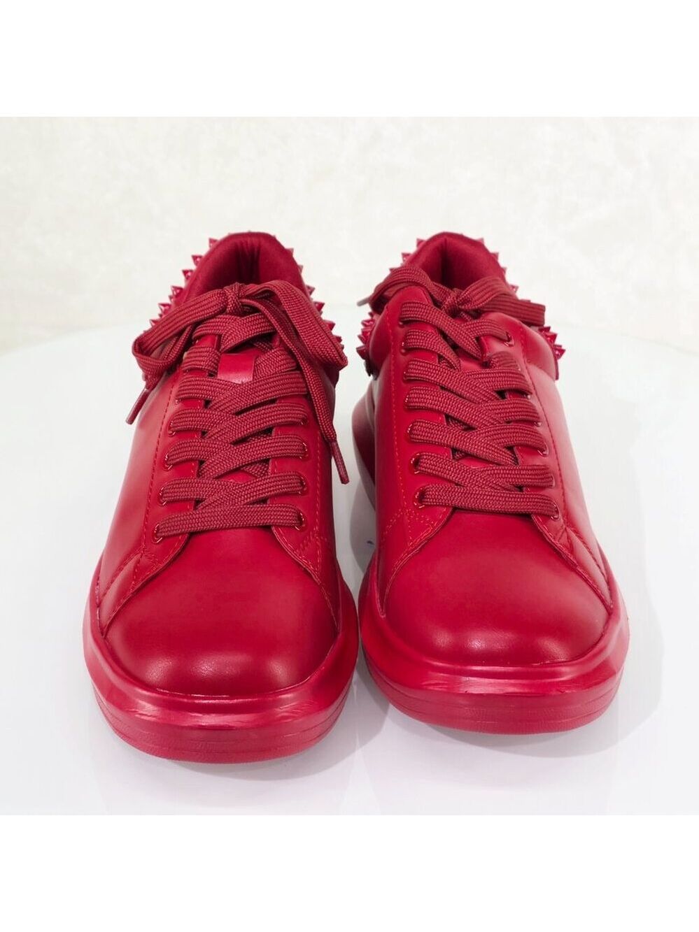 Mens Light Weight Spiked Sneakers Red Prince - Picture 3 of 8